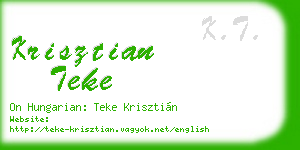 krisztian teke business card